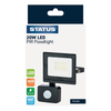 Status 20W LED PIR Floodlight packaging on a white background