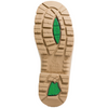 outsole of boot with green middle on white background
