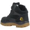 black work boot on white background