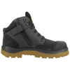 black work boot on white background with zip