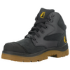 black work boot on white background