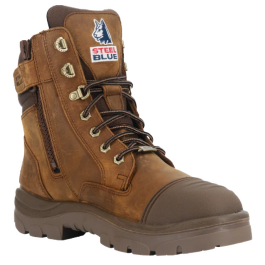 brown boot on white background