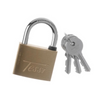 Tessi 50mm Brass Padlock Blister with 3 keys