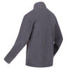 Gray fleece jacket on a white background