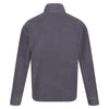 Gray fleece jacket on a white background
