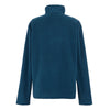 Blue fleece pullover on a white background