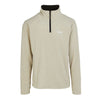 Beige pullover with black zipper on a white background