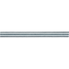 A long, thin metallic threaded rod or screw shown horizontally on a plain white background.