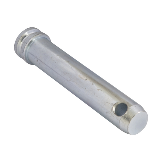Metal cylindrical object with threaded end on a white background