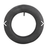 Black inner tube on a white background
