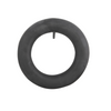 Black inner tyre tube on a white background