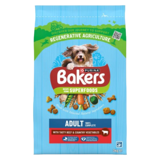 Bakers Beef with Vegetables Dry Dog Food 3kg
