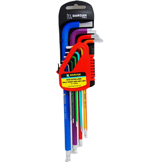 Dargan Extra Long Ball Point Hex Key 9 Piece Set