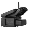 A black tactical-style camera with an open top cover, antenna, and a large side panel labeled V300, shown on a plain white background.