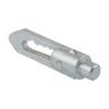 Metallic toggle bolt on a white background