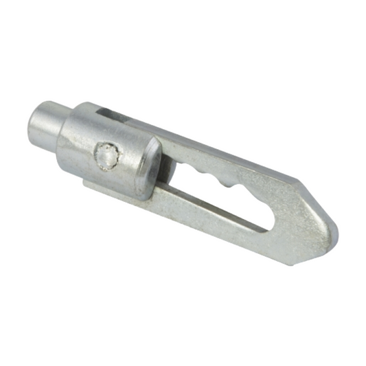 Metallic toggle bolt on a white background