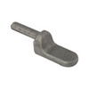 Metallic tool or component on a white background