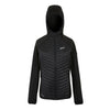 Black hooded jacket on a white background