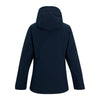 Navy blue hooded jacket on a white background