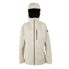Beige jacket with a hood on a white background