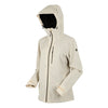 Beige hooded jacket on a white background