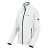 White jacket with black accents on a white background