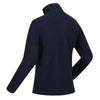 Navy blue fleece jacket on a white background