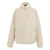 Beige quilted jacket on a white background