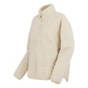 Beige quilted jacket on a white background