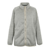 Gray fleece jacket on a white background