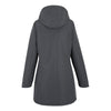 Dark gray hooded coat on a white background