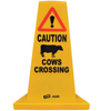 yellow hazard cone on white background