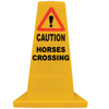 yellow hazard cone on white background