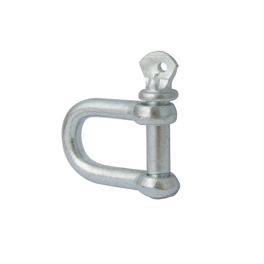 Metal shackle on a white background