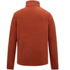 A rust-orange fleece pullover jacket shown from the back, featuring long sleeves, photographed against a solid white background.