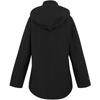 black raincoat on white background