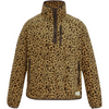 cheetah print fleece on white background