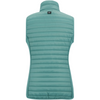 back of ivy moss gilet on white background