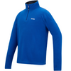 The back view of a men's zip-up jacket featuring a dark teal green quilted center panel and solid black sleeves, collar, and shoulder panels, shown on a plain white background.