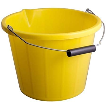 14 Litre Yellow Plastic Builders Bucket
