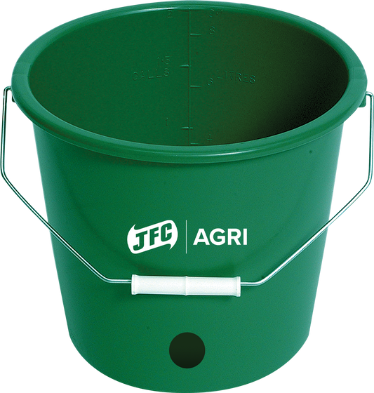 JFC 2 Gallon Green Calf Bored Bucket